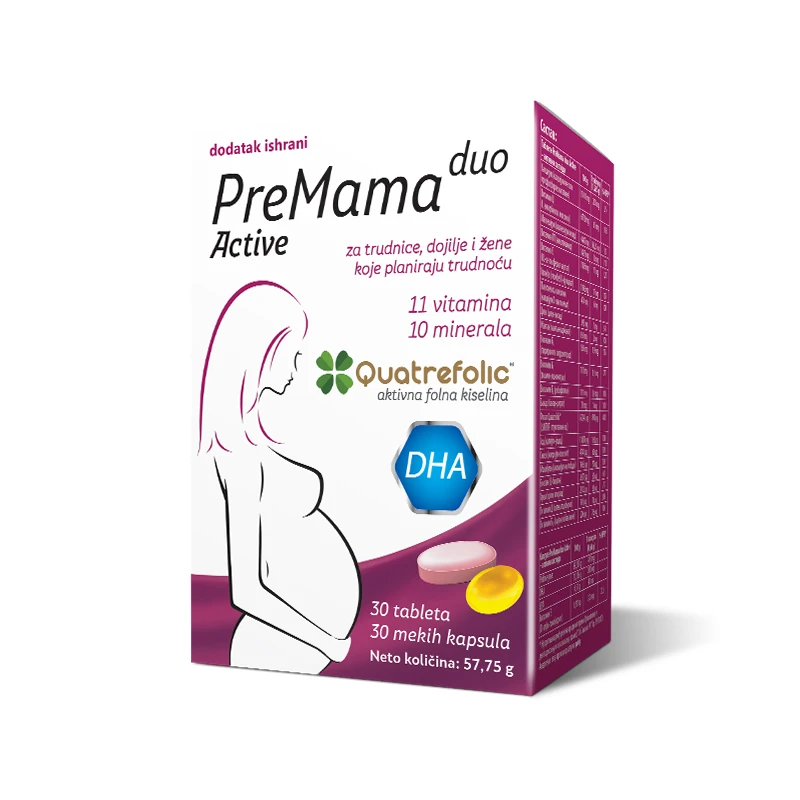 Premama duo active 30 kapsula + 30 tableta Alkaloid